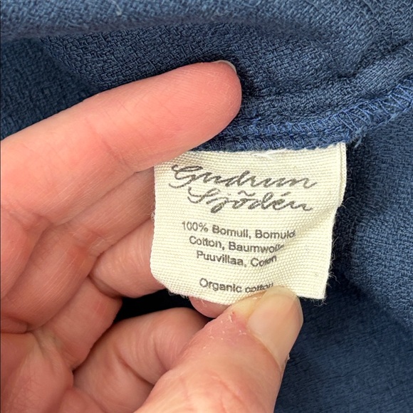 Gudrun Sjoden Organic Cotton Lagenlook Tunic Blue M - Picture 5 of 6
